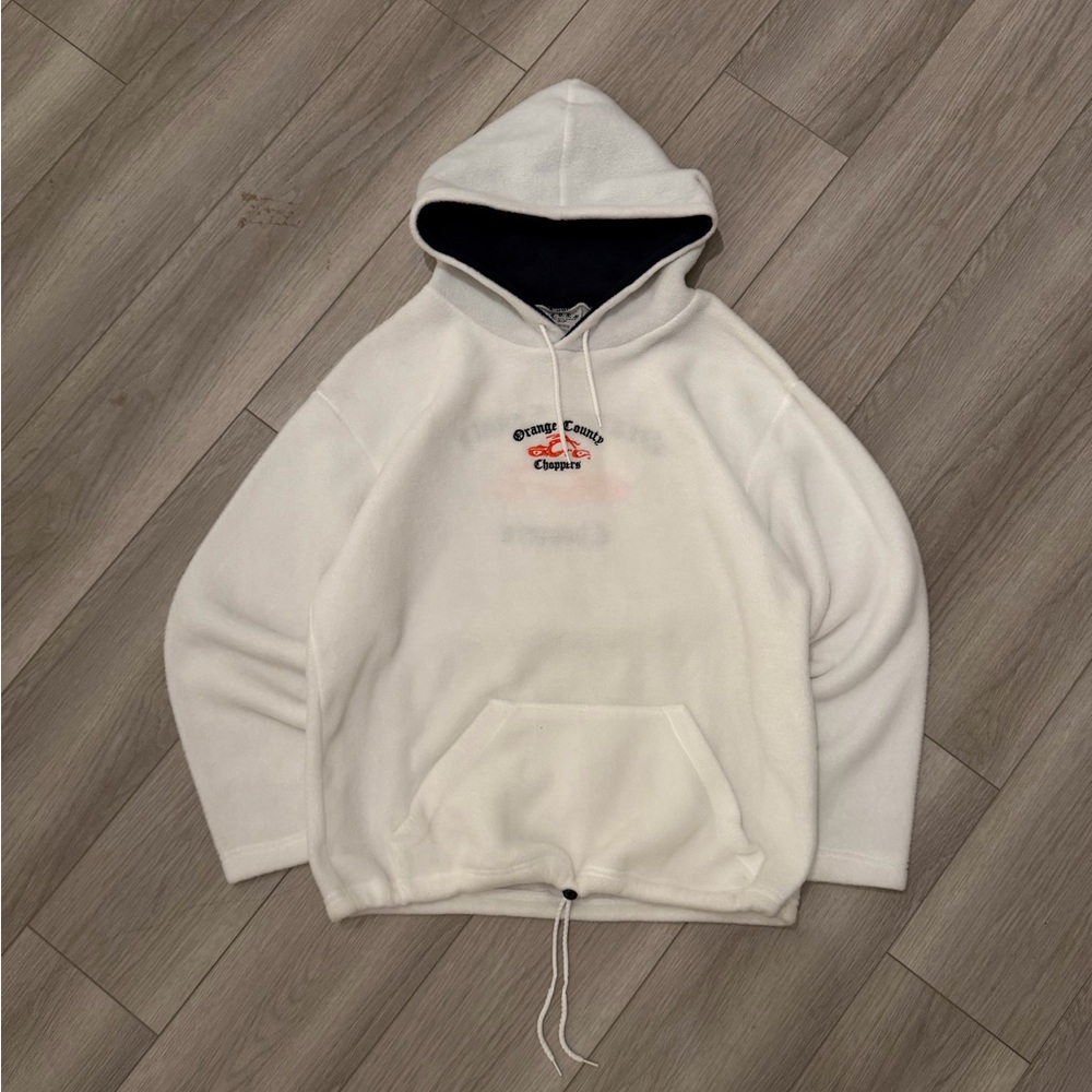 Vintage White Fleece Orange County Choppers Hoodie